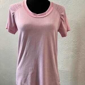 Shredly Pink Gathered Sleeve Mountain Bike Short Sleeve Shirt Size Medium